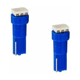 2x ampoule led bleu 12V T5 W2,1x4,6D 0,24W 1x smd 5050 voiture remorque moto camion