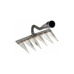Râteau à chaume en métal pour jardinage, désherbage - Râteau à dents en métal robuste, enlèvement