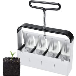 Outil de blocage de terre manuel - Outil de jardinage presse motte - 5cm - Bloque le sol - Avec