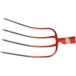 Fourche ForgA en Acier 4 Dents Fourche a Foin Grange de Jardin Grange