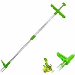 Ayyqh - Désherbeur 100 cm Aluminium, Garden Stand-Up à Long Manche Telescopique Uproot Remover,
