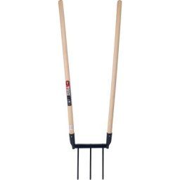 Eco biofourche 3 dents manche bois de 110 cm 100% PEFC bleue Spear & Jackson