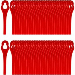 100pcs Lames en Plastique de Rechange pour Coupe Bordure Lame de Tondeuse à Gazon Lames pour