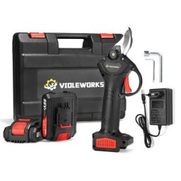 Sécateur electrique sans fil 2 batterie 21V 30mm VIOLEWORKS sécateur ciseaux de coupe de branche