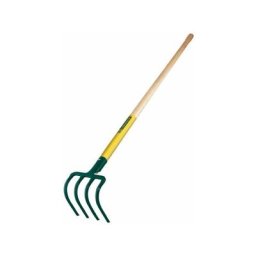 LEBORGNE - Croc de jardin 4 dents triangulaires 0,97kg manche bois percé certifié PEFC 100% 130cm