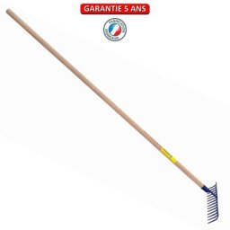Outils Perrin Râteau forgé 16 dents courbes manche bois 1,65 m