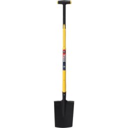 Bêche Senlis à rebords de 28 cm manche béquille trimatières de 90 cm jaune et noir Spear&jackson