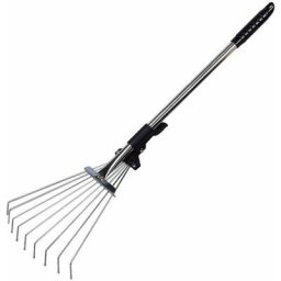 Râteau à feuilles de jardin Râteau de jardin réglable en métal Râteau de camp extensible pour