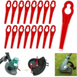 120 Pcs Lames en Plastique de Rechange, Lame Coupe Bordure Tondeuse à Gazon en Plastique Lames pour