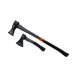 Hachettes bois acier forgé Fuxtec FX-AX2 - Set 1 hachette 35cm + 1 hache 90cm