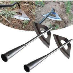 Désherbeur, 2 outils à main de jardinage houes, houes creuses creuses tout en acier trempé durable,