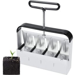 Outil de blocage de terre manuel - Outil de jardinage presse motte - 5cm - Bloque le sol - Avec