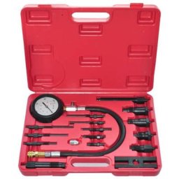 Vidaxl - Kit de testeur de compression de moteur diesel 17 pcs Rouge