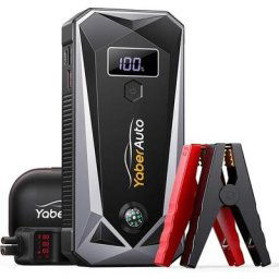 Auto Booster Batterie Voiture,2500A 21800mAh 12V Démarreur de Voiture (Tout Gaz ou 7,0 l