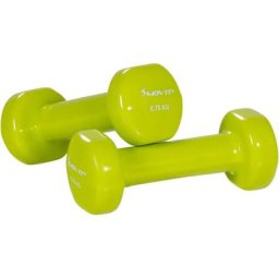 Movit - set de 2 haltères en vinyle, haltères courts avec surface en vinyle, 2x 0,5 kg en vert clair