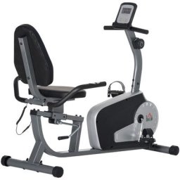 Homcom - Vélo d'appartement semi-allongé magnétique écran lcd multifonction selle dossier