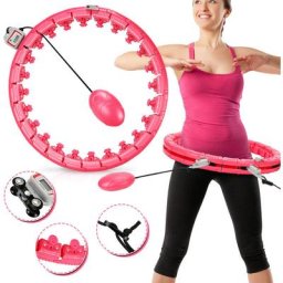 Randaco - 24 Pièces Hula Hoop Intelligent avec Contre-Cerceau Réduction de Poids Réglable 1.2kg