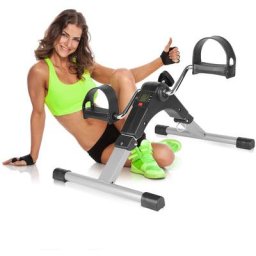 Bathrins - Mini Vélo d'Appartement Pliable Portable - Exerciseur de Pédale pour Bras et Jambes