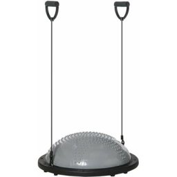 Homcom - Balance trainer - coussin d'équilibre - demi-ballon d'entrainement - bandes de résistance,