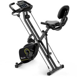 Insma - Vélo d'exercice pliable Vélo d'appartement Doufit Home avec bande de résistance des bras,