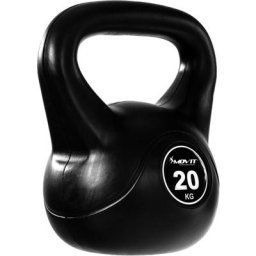 Movit - Kettlebell basic black, haltère à boule avec enveloppe en matière synthétique ménageant le