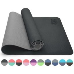 Re:sport - Tapis de Yoga tpe Turquoise / Café - 183 x 61 x 0,6 cm - sans Phthalates - Tapis de