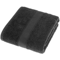 Homescapes - Serviette 100% Coton - Noir - 70 x 130 cm - Noir