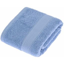 Homescapes - Serviette 100% Coton - Bleu clair - 50 x 90 cm - Bleu Clair