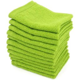 Linnea - Lot de serviettes invité alpha 12 pièces 30x30 cm - Vert Pistache