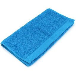Linnea - Serviette invité pure 550 g/m2 33x50 cm - Bleu Turquoise