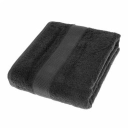 Homescapes - Serviette 100% Coton - Noir - 100 x 180 cm - Noir