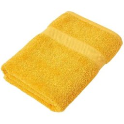 Homescapes - Drap de bain 100% coton Ocre, 100 x 150 cm - Ocre