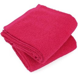 Linnea - Lot de 2 draps douche 70x130 alpha - Rose Fuschia