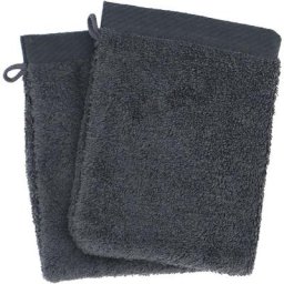Linnea - Gant de toilette 16x21 alba - Gris Anthracite