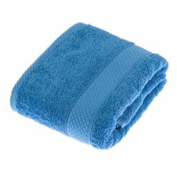 Homescapes - Serviette 100% Coton - Bleu de Cobalt - 50 x 90 cm - Bleu Cobalt