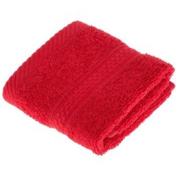 Homescapes - Serviette 100% Coton - Rouge - 30 x 30 cm - Rouge