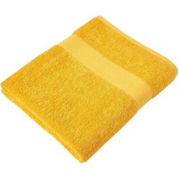 Homescapes - Maxi drap de bain 100% coton Ocre, 100 x 180 cm - Ocre