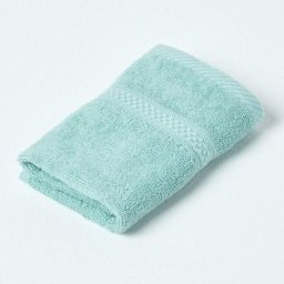 Homescapes - Carré éponge 100% coton Vert menthe, 30 x 30 cm - Vert Menthe