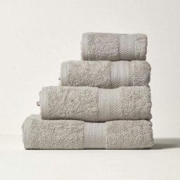 Homescapes - Serviette de bain 70 x 130 cm en coton égyptien 500 g/m², Gris clair - Gris clair