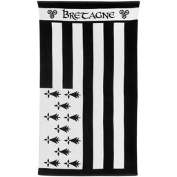 1001kdo Hygiene&beaute - Serviette de plage 100 x 180 cm Gwenn ha du Bretagne