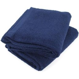 Linnea - Lot de 2 draps bain 90x150 alpha - Bleu Marine