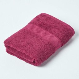 Serviette invité 100% coton Bordeaux, 40 x 60 cm - Bordeaux - Homescapes