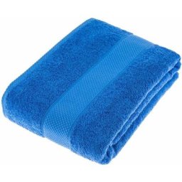 HOMESCAPES Serviette 100% Coton - Bleu Roi - 100 x 150 cm - Bleu Royal