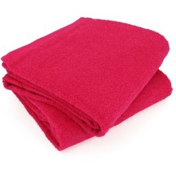 Linnea - Lot de 2 draps bain 90x150 alpha - Rose Fuschia