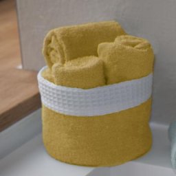 Homemaison - Panier invité avec serviettes Tournesol 30 x 30 cm - Tournesol
