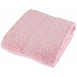 Homescapes - Serviette 100% Coton - Rose - 70 x 130 cm - Rose