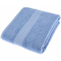 Homescapes - Serviette 100% Coton - Bleu clair - 100 x 180 cm - Bleu Clair