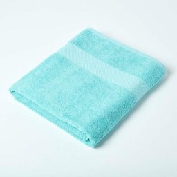 Homescapes - Drap de bain 100% coton Bleu aqua, 100 x 150 cm - Bleu Aqua