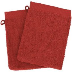 Linnea - Gant de toilette 16x21 alba - Rouge Bordeaux
