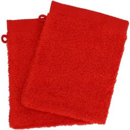 Gant de toilette 16x21 ALBA - Rouge